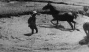 Scene from the film Horse of Mud