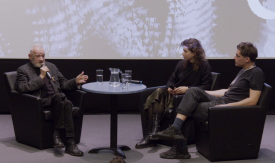 Scene from the film Masterclass with Béla Tarr