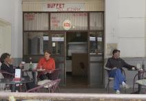 Scene from the film The Steel Mill Caffe